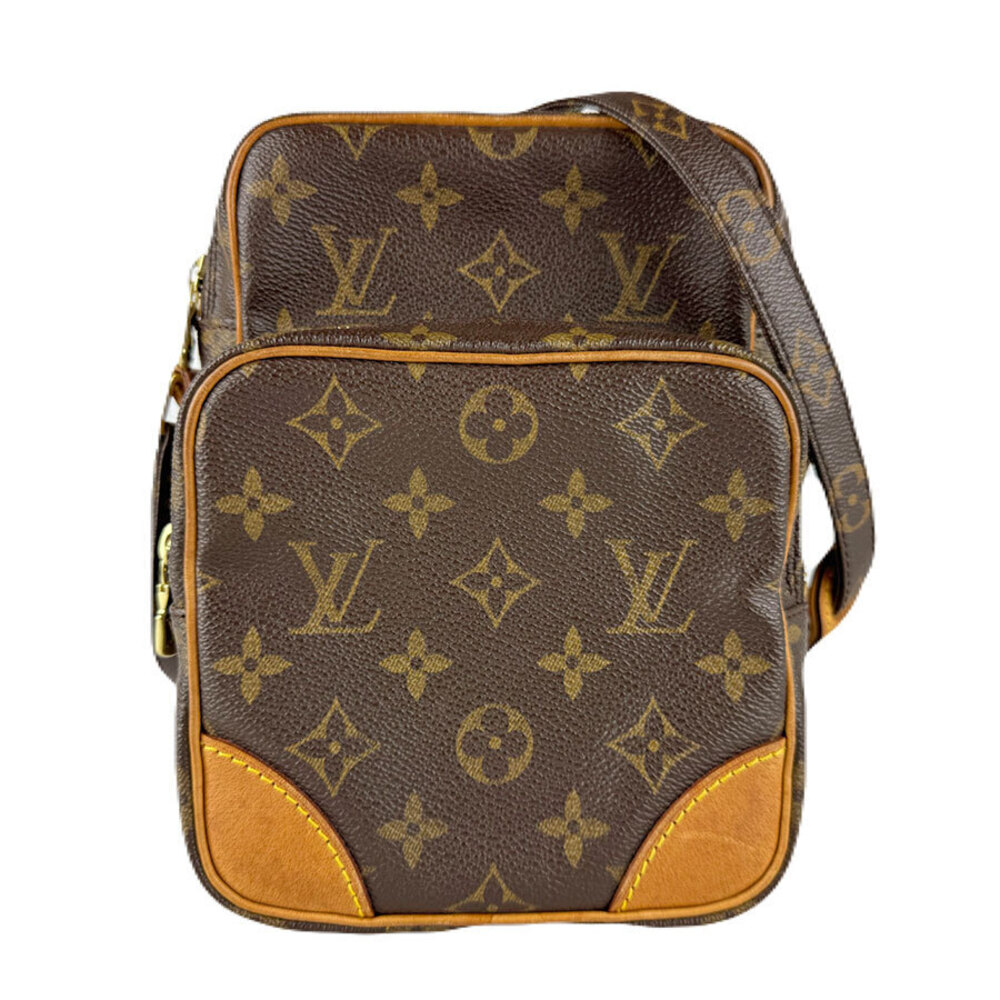 Louis Vuitton Monogram Amazon Canvas Crossbody Bag Gold Brown